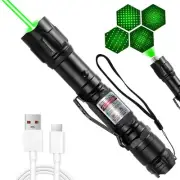 [Professional] Rechargeable Green Beam Light Flashlight Long Distance Range f...