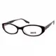 Anna Sui 日本安娜蘇 時尚質感金屬架造型平光眼鏡(黑+粉) AS08804