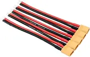 5pcs XT30 Plug XT-30 Male Connectors with 10cm 16awg Slicone Wire for RC LiPo Battery FPV Turnigy / Zippy（BDHI-18）