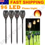 1-10 Pack 96LED Flickering Landscape Solar Lamp Dancing Flame Torch Garden Light