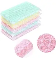 Individually Wrapped Sponge, Kitchen Dishwashing Sponge Multi-Purpose Mesh Net Scouring Pad, Odor-Free Sponge Wipes Suitable for Travel Apartments Household Cleaning (Mesh Net Sponge 10 Pack)
