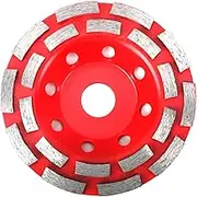 lehom Double-Row Diamond-Cup Grinding-Wheel Concrete Grinding Cup Wheel Disc Concrete Masonry Stone Grinding Wheel (125MM)
