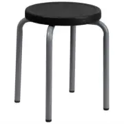Flash Furniture 17" Stackable Bar Stool with Black Seat