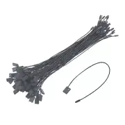 500Pcs Nylon Hang Tag String 6.7" Snap Lock Pins Loop Price Tag Dark Gray