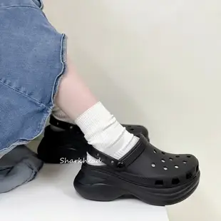 【Sharkhead】現貨 Crocs Bae Clog 鯨魚 洞洞鞋 白 黑 厚底 增高 防水 沙灘鞋 卡駱馳 楊冪