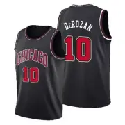 Demar Derozan #10 Bulls Men's Black Tribute Limited On Court Replica Jersey
