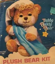 Vintage Titan Needlecraft Plush Bear Kit Teddy Beddy Bear 1986 12” Tall NIP 1407