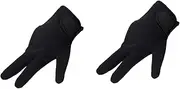 WOONEKY 2pcs Heat Resistant Insulative Hairdressing Gloves Finger Design for Safe Styling for Curling Straightening and Kitchen Use for Hairdressers and Home Users Black