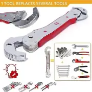 Universal 9-45mm Adjustable Wrench Spanner Quick Snap Grip Multifunction Tool AU