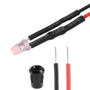 5Set DC 12V 3mm Pre Wired LED with Holder, Round Top Clear Lens, 6mm Panel Mount