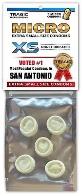 San Antonio SMALL MINI CONDOMS - Gag Joke Xmas Stocking Stuffer Bachelor Party