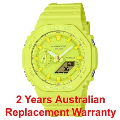CASIO G-SHOCK CASIOAK GA-2100-9A9 VOLT YELLOW MEN'S WATCH 2-YEAR WARRANTY GA2100