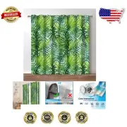 Banana Leaf Print Blackout Curtains - Machine Washable, 2 Panel Set