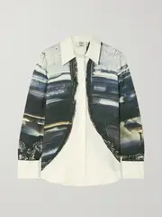 [Chloé] Chloé - Printed Silk-twill Shirt - White - FR 42 FR 42 White