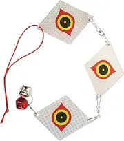 NULYLU Owl-Shaped Reflective Bird Deterrent Plate Scare Birds Unique Hanging Dec