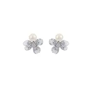 Luxury Crystal Butterfly Bow Earrings Elegant Dangle Fashion Jewelry Women