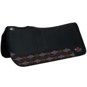 80HS 31 In X 30 In Western Horse Saddle Pad 100% Wool Felt Hilason Floralaztec