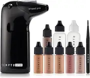 TEMPTU One Airbrush Make-up Kit for Complexion Perfection with Cordless Compressor, Light/Medium: 11-Piece Set, Portable Air Brush Machine, 3 Shades of Foundation, Blush, Bronzer, Instant Concealer