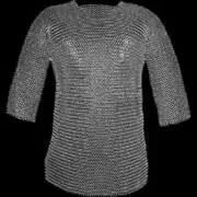 Chain mail 9 mm round riveted hubergion half sleeve Shirt Extra Large size shirt