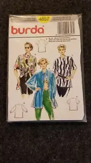 BURDA MISSES BLOUSE 4857 Sewing Pattern SEALED Vintage