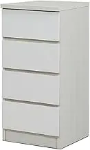 Sekikagu 464254 Nakakei Chest Clothes Case 15.7 inches (40 cm) Wide 4 Tiers Waltz White