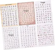 Abaodam 6Pcs Yoga Poses Poster Body Workout Art Canvas Prints Patterns Bright Colors for Home Gym Decor for Living Room Bedroom Meaningful for Yoga