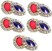 SOESFOUFU 10pcs Heart Nail Charms for Nail Art Decorations Versatile Manicure Gems for Women Unique Designs for Enthusiasts Professionals