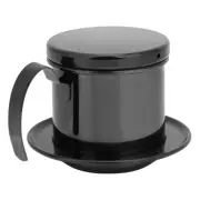 Gloss Black)Vietnamese Stainless Steel Coffee Filter Drip Pot Maker Pot Home