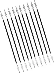 Dickly 10 Pieces Violin Tail Rope Stringed Instrument Accessory Metal Wire Tail Gut Violin Tailgut for Performance, 9.6cmx0.2cmx0.4cm