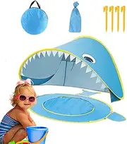 Playhouse Tent,Cartoon Sun Shade Tent | UV Protection, Built-in Small Pool, Portable Sun Shelter, Foldable Baby Outside Sunshade for Backyard
