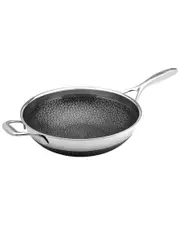 Livwell DiamondClad 12in Hybrid Nonstick Stainless Steel Wok Pan