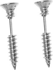 [BESPORTBLE] 1Pair Stainless Steel Earrings for Men Women Hip Hop Style Ear Studs Punk Cartilage Jewelry Durable Glossy for Daily Wear Parties