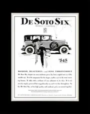 1929 DeSoto Six Sedan De Lujo Modish Beautiful and Fine Throughout - 11x14 Mat