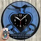 LED Clock Leonard Cohen LED Light Vinyl Record Wall Clock LED Wall Clock 3979