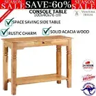 New Solid Wood Acacia Console Table Side Hall Entrance With Drawer Unique Colour