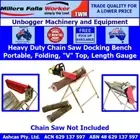 Millers Falls Chain Saw Bench Galvanised Steel Folding Docking Bench