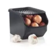 Tupperware Onion Garlic Smart Keeper. Black . SEALED NEW PACKAGING.