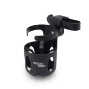 Valco Baby Universal Cup Drink Bottle Holder/Storage for Stroller/Prams Black