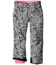 THE NORTH FACE Girls FREEDOM Graphite Grey Black Print SNOW PANTS S 7 8 or XL 18