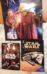 Star Wars GERMAN Cosmic Shells Book w/ Poster Game Board & Millenium Falcon