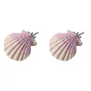 2x Nature Island Edible Calcium Clam Parrot Perch Bird Pet Interactive Toy Small
