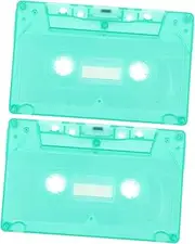 Hoement 2pcs Blank Tape Blank Cassettes Vintage Blank Cassette Empty Cassette Tape Cassette Tapes for DIY Blank Cassette Adornment Cassette Tapes for Decoration Blank Cassette Ornaments