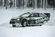 Jari Matti Latvala (FIN) on stage 10 2007 WRC Rally Car Old Photo 1