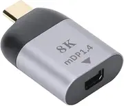 USB C to Mini DisplayPort Adapter, USB C Male to Mini DP Female Converter, 4K Aluminum Converter, Compatible with Windows, Android, OS X