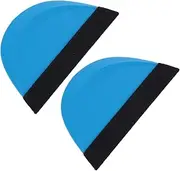 KITANDOVE Car Wrapping Tools: Set of 2 Plastic Felt Squeegees Car Vinyl Scraper Semicircular Scraper Decal Applicator
