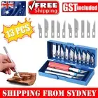 13PCS Hobby Knife Blade Craft Cutter Knife Set With Case Precision Knife Set AU