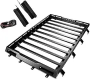 Compatible for Suzuki Jimny JB64 JB74 2024 5 Door Models Top Roof Rack Rail Luggage Cross Bar Rail Boxes Basket Aluminum Alloy(Yellow Light)