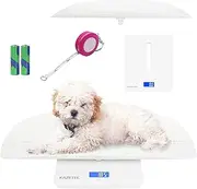 Pet Scale, Multi-Function Baby Scale, Digital Toddler Scale with Hold Function, Infant Scale Measure Adult/Puppy/Cat/Dog Weight(Max:220lb) and Height(Max:60cm) Accurately, Precision at +- 10g, KG/LB/OZ