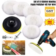 5pcs Car Buffing Pads Microfiber Kit Polishing Buffer Pad Drill Car Polisher AU