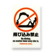 Quirky Fun Japanese Translation Sticker No Diving Decal B-Side Label
